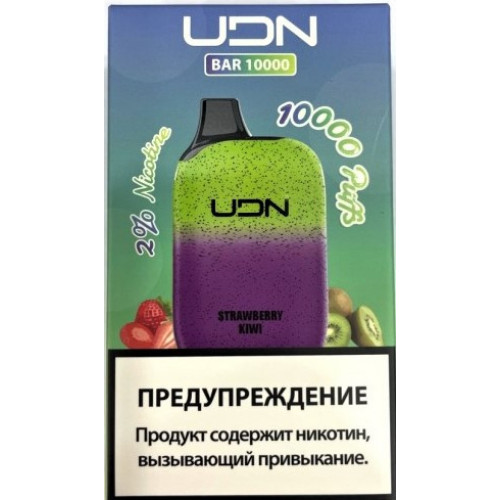 Электронная сигарета UDN BAR 10000 Strawberry Kiwi (УДН Бар Клубника Киви)